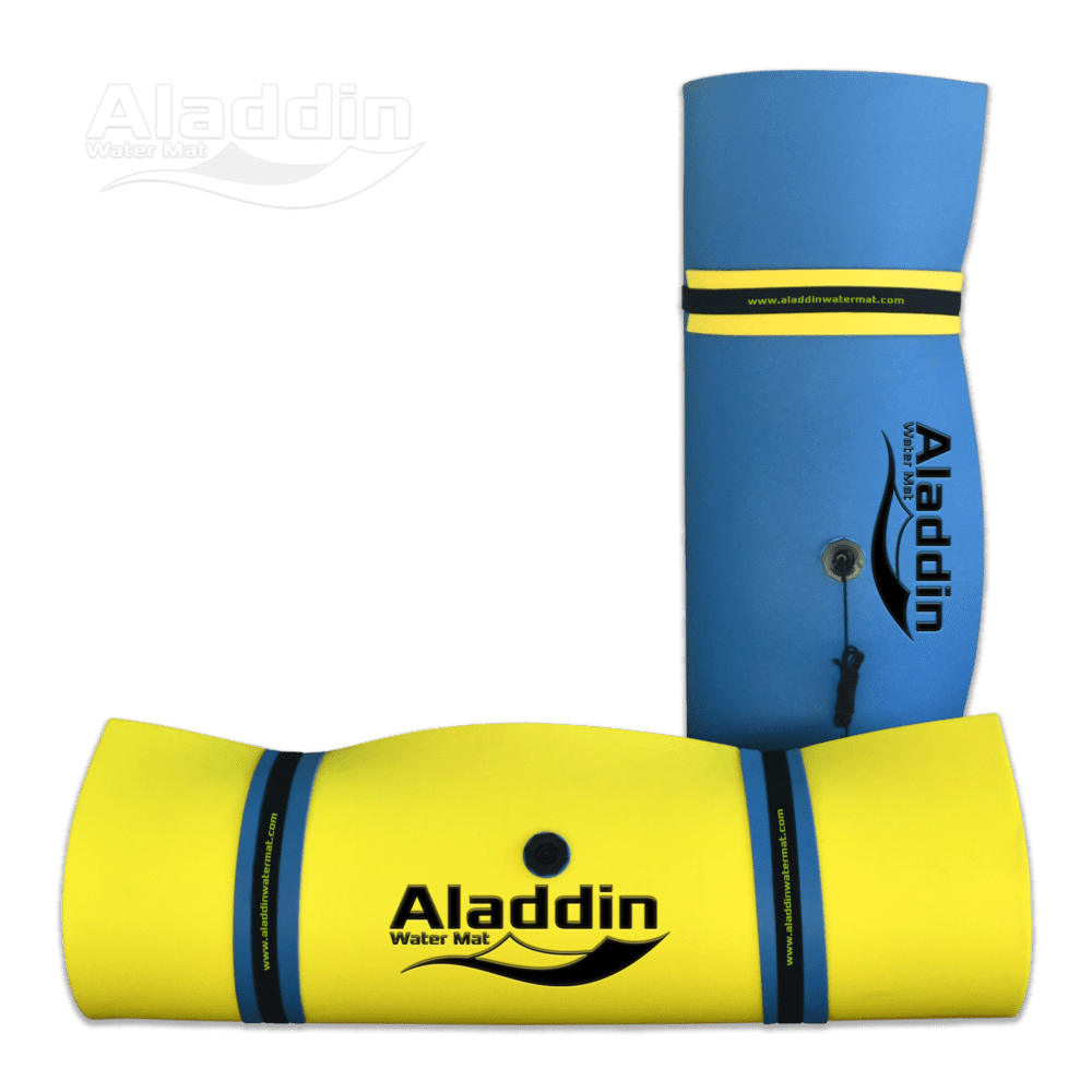 Aladdin 12' x 6' Blue and Yellow Floating Water Mat
