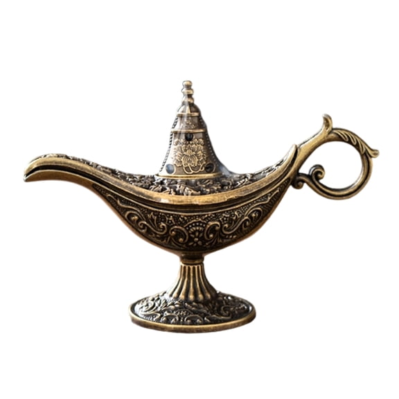 Aladdins Lamp Incenses Holder Burners Magically Lamp Arabian Theme Metal Wishing Light for Home Decors Party Supplies