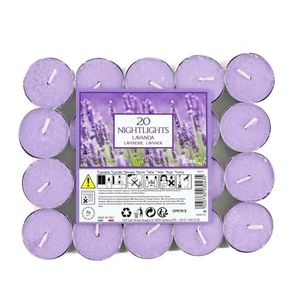 Aladino Lavender Tea Lights (Pack of 20)