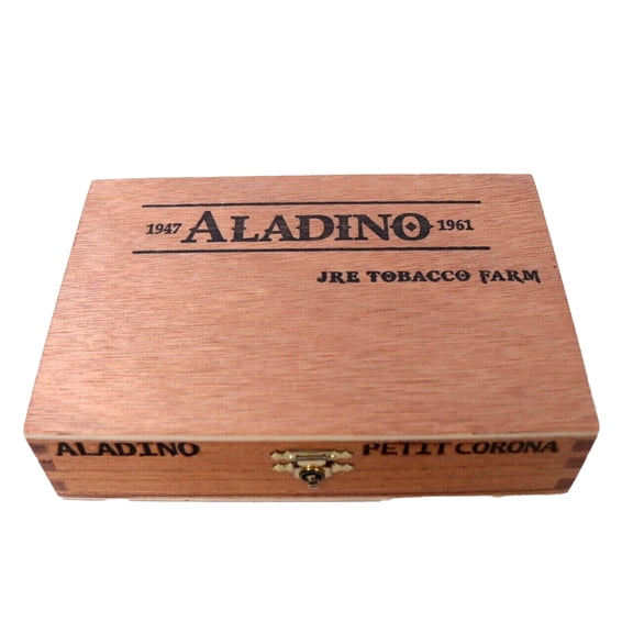 Aladino Petit Corona Empty Wood Cigar Box 6.75" x 4.5" x 1.75"