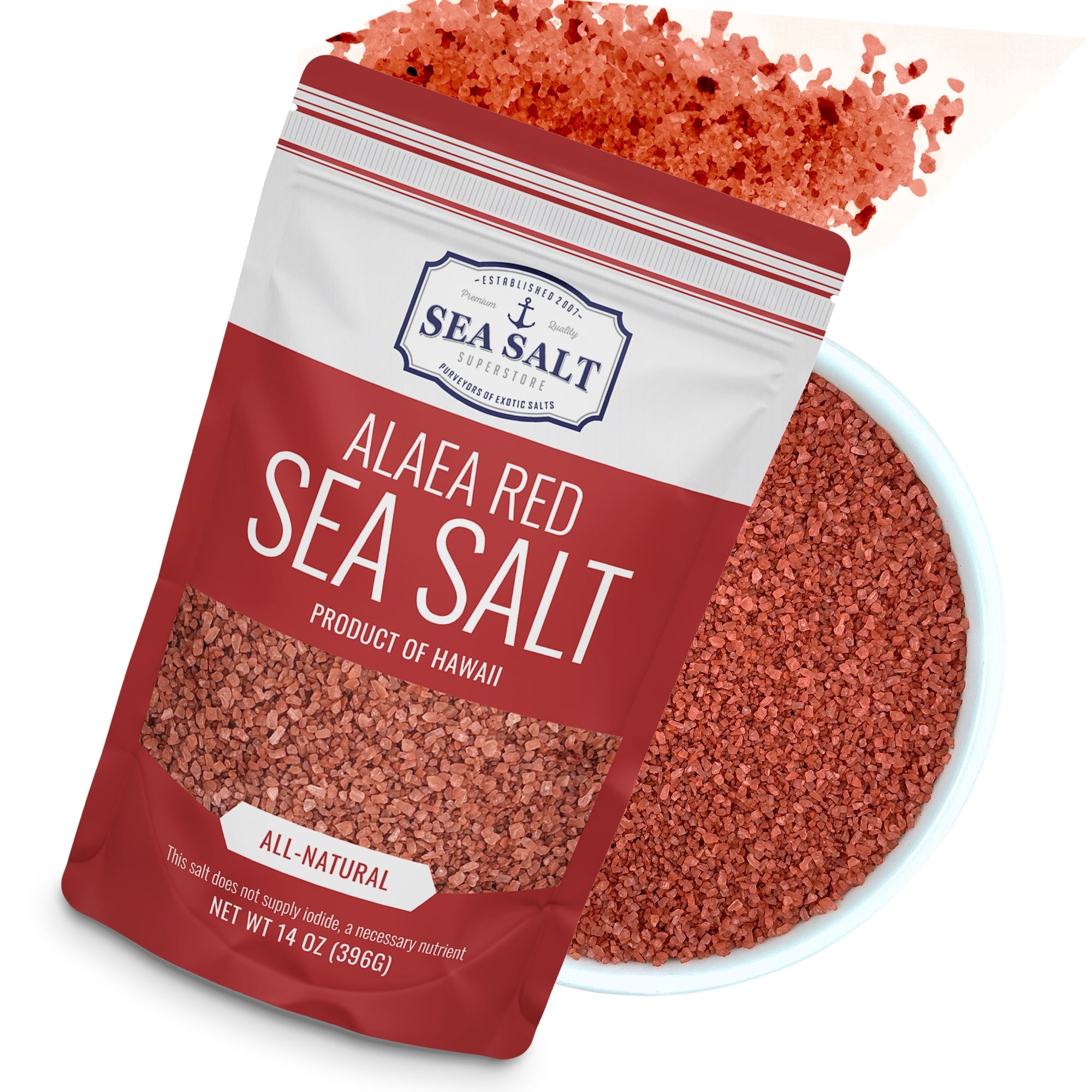 Sea Salt Superstore Coarse Alaea Red Sea Salt, Hawaiian Sea Salt, 14 ...