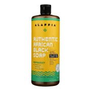 Alaffia Authentic African Black Soap, Peppermint 32 oz