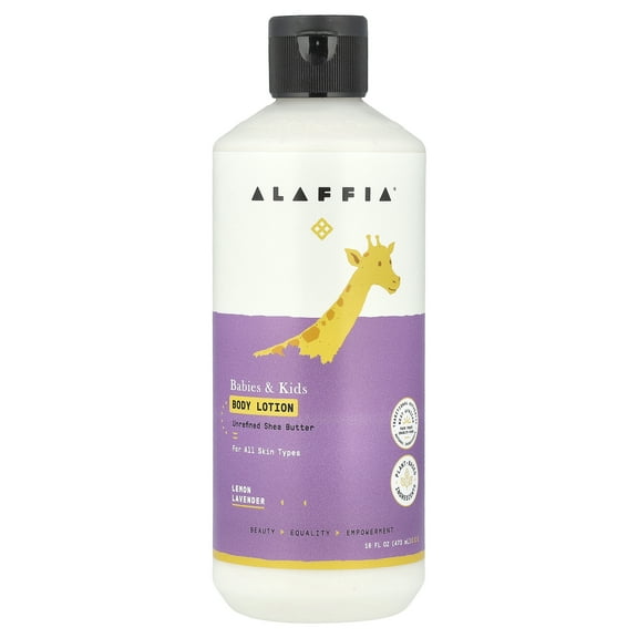 Alaffia Babies & Kids Body Lotion, Lemon Lavender, 16 fl oz (473 ml)
