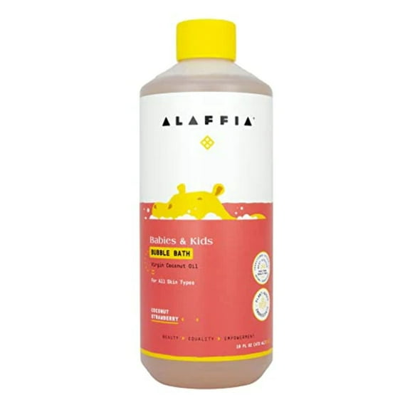 Alaffia Baby & Kids Bubble Bath, Coconut Strawberry 16oz
