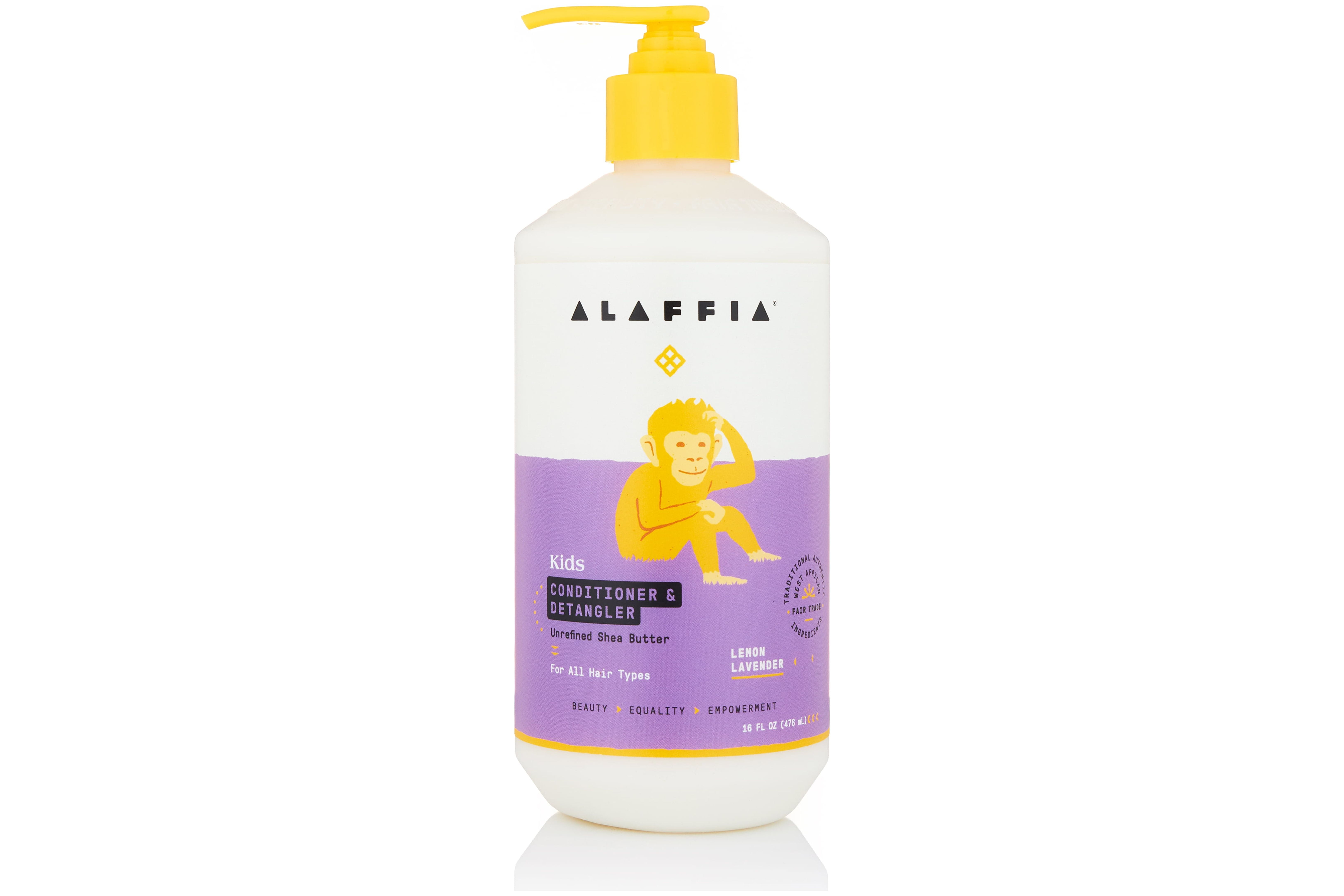 Alaffia Baby & Kids Nourishing Daily Conditioner & Detangler with Shea Butter, Lemon & Lavender Scent, 16 fl oz