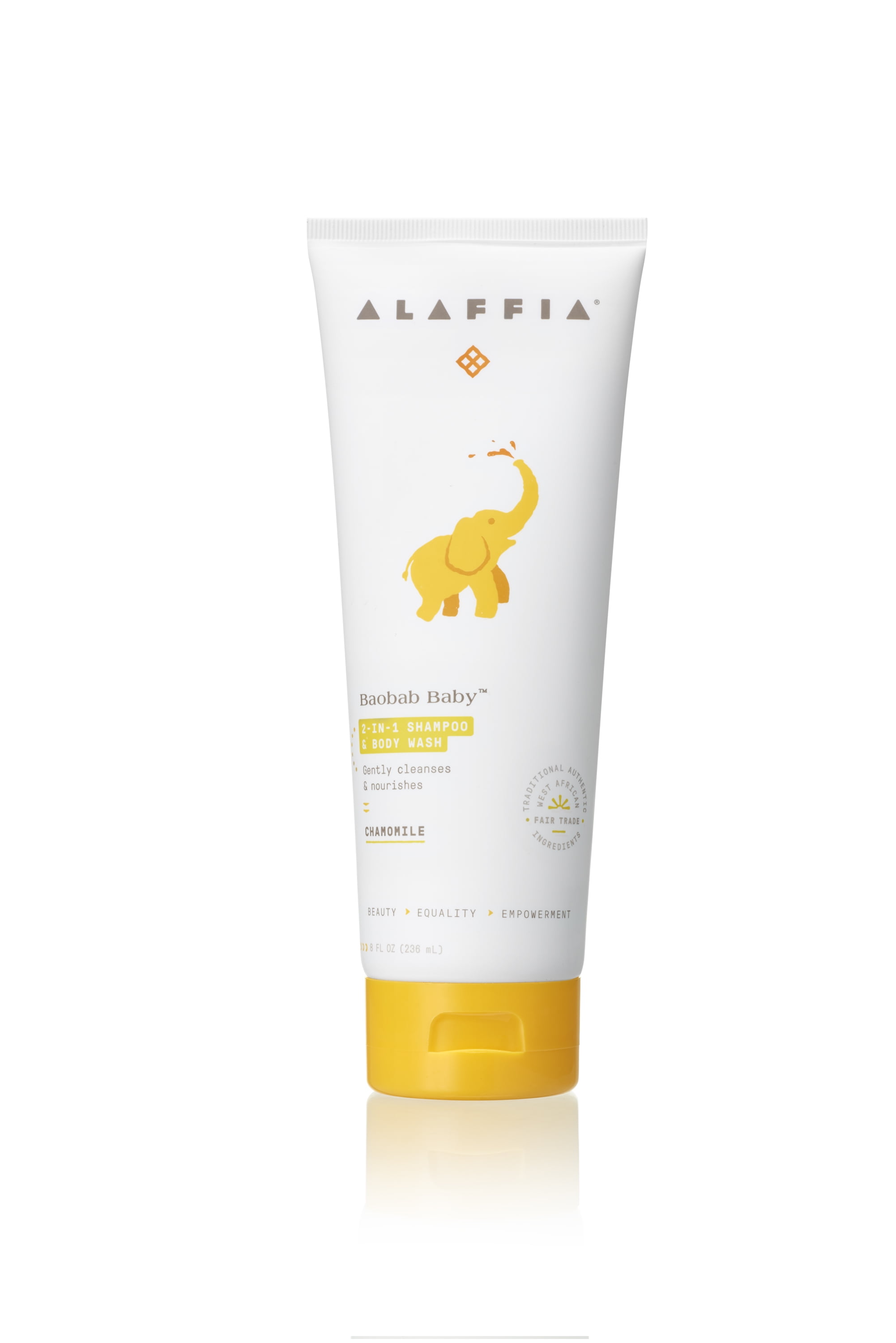 Alaffia Baobab Baby Nourishing 2-in-1 Shampoo & Body Wash, Chamomile, 8 oz