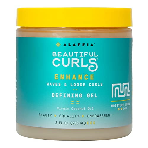 Alaffia Beautiful Curls Curl Enhance Defining Gel, Wavy to Curly Hair