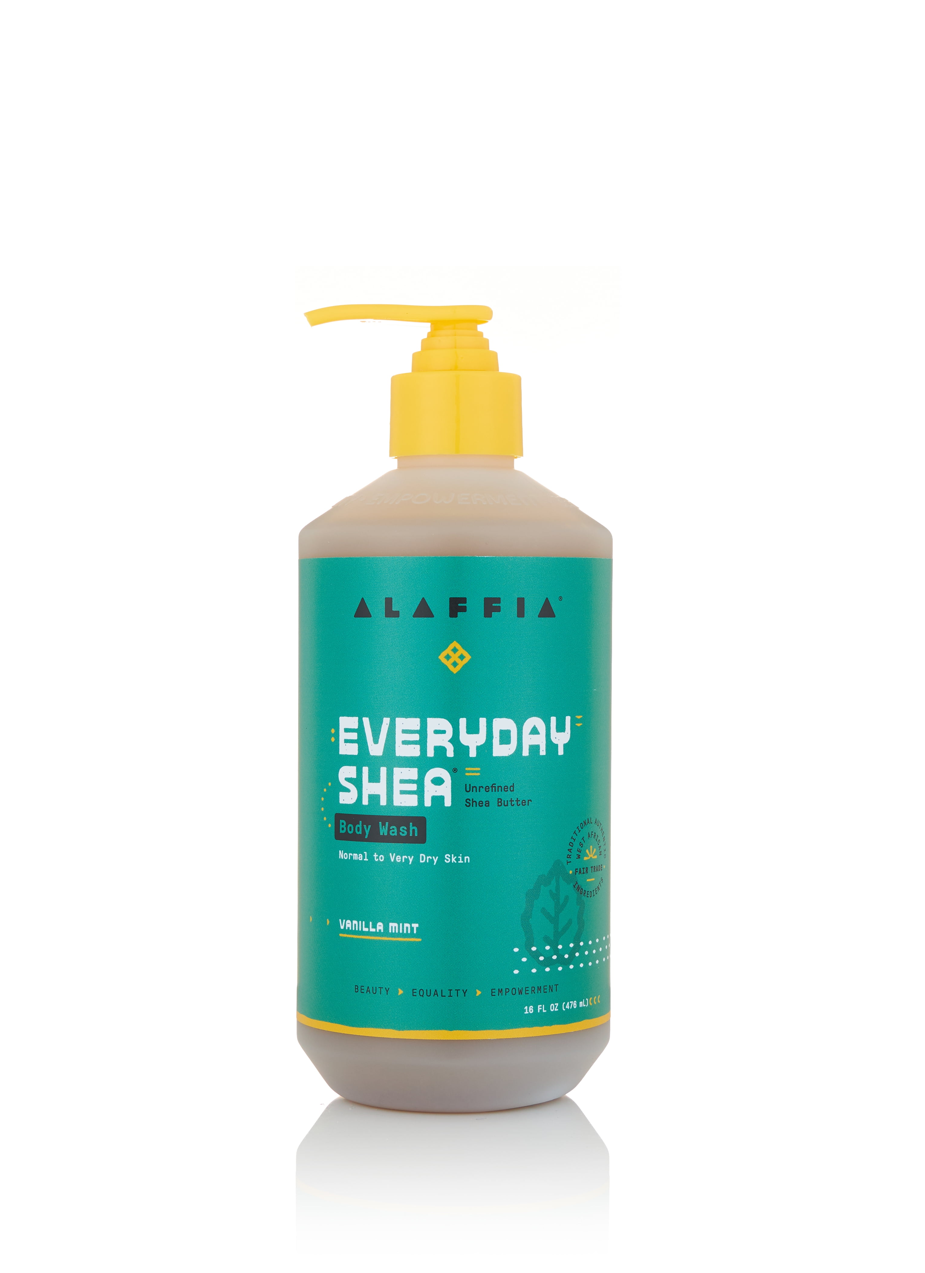 Alaffia EveryDay Shea Moisturizing Body Wash, Vanilla Mint, 16 fl oz