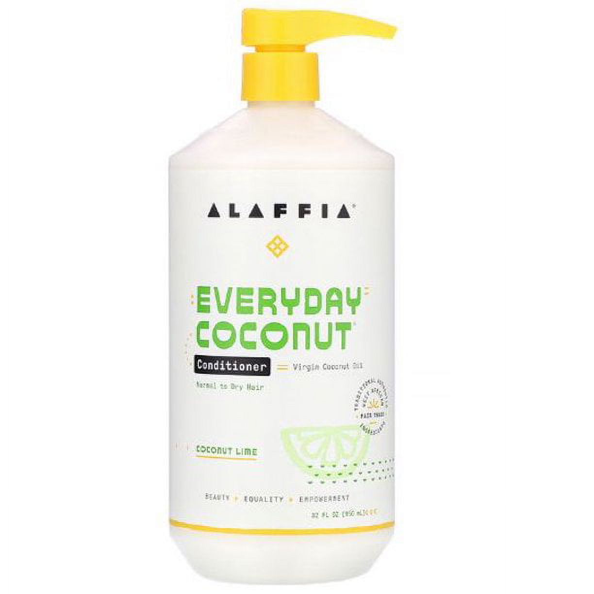 Alaffia, Everyday Coconut, Conditioner, Normal to Dry Hair, Coconut Lime, 32 fl oz (pack of 3) - image 1 of 5