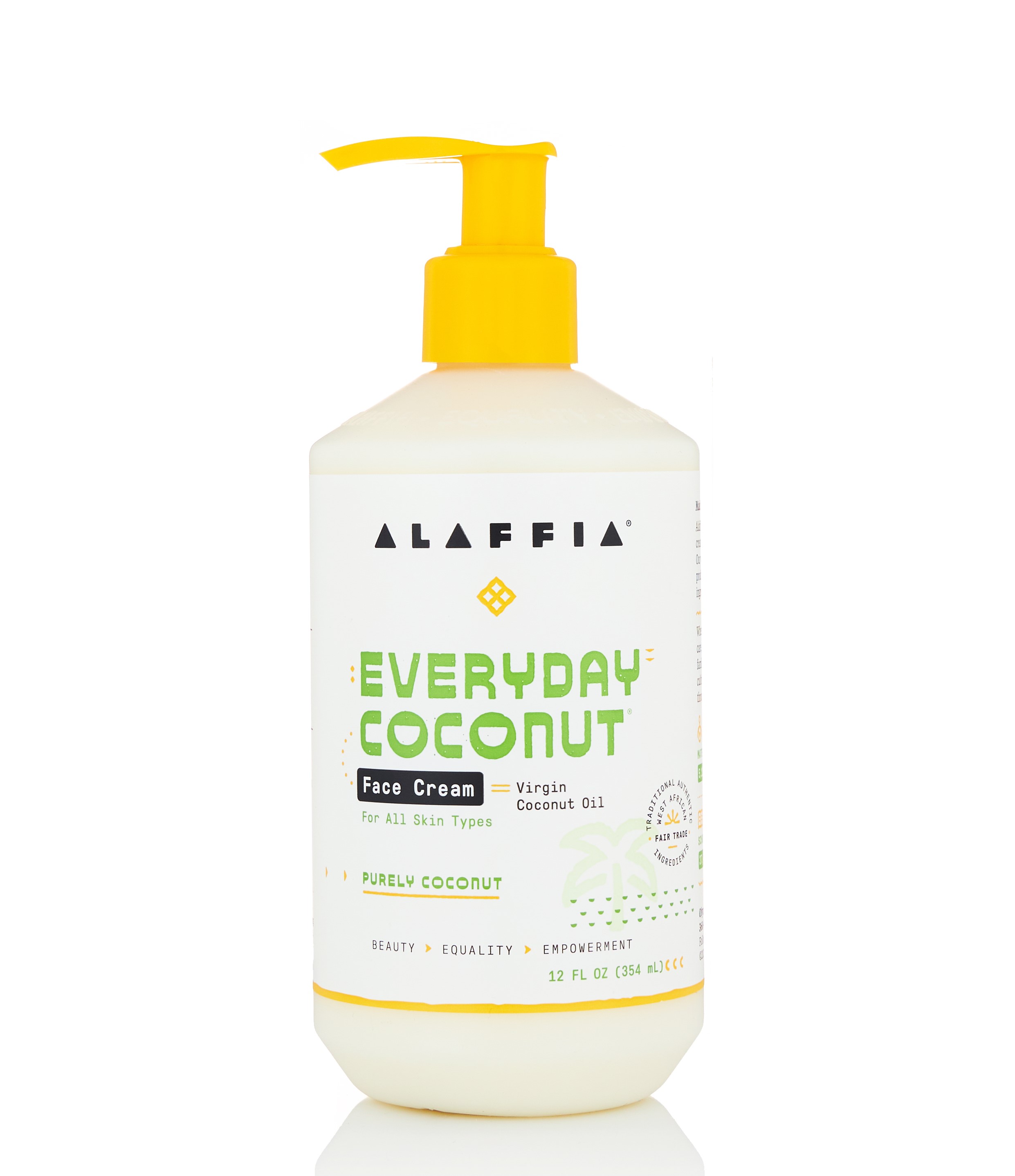 Alaffia Everyday Coconut Face Cream for All Skin Types, Purely Coconut, 12 fl oz - image 1 of 15