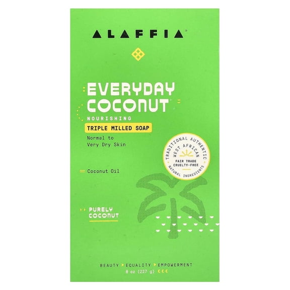 Alaffia Coconut Soap Bar - 1-8 Oz - Gentle & Moisturizing