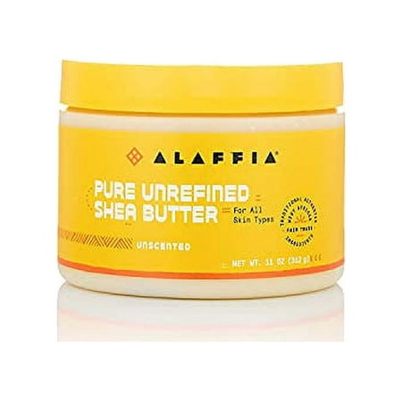 Alaffia Everyday Pure Unrefined Shea Butter, Unscented, 11 Oz, 6 Pack