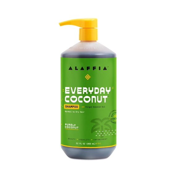 Alaffia Everyday Coconut Shampoo with virgin coconut oil and African ginger, 32 fl oz