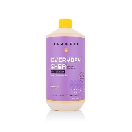 Alaffia Everyday Shea Bubble Bath Lavender -- 32 fl oz