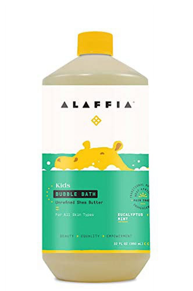 Alaffia Kids Bubble Bath Eucalyptus Mint, 32 Oz