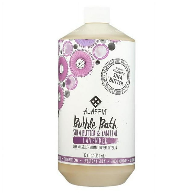 Alaffia Shea Bubble Bath, Lavender, 32 oz