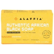 Alaffia Unscented Triple Milled Authentic African Black Bar Soap, 5 Ounce -- 1 each.