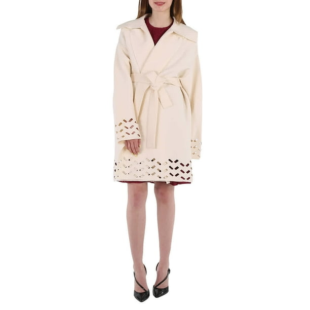 Womens ivory pea coat top