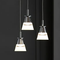 JONATHAN Y Alain 12.5" 3-Light Adjustable Cascading Metal Integrated Cluster LED Pendant, Chrome