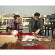 Alain Delon By Fish Market In France Filming 24X36 Classic Hollywood Poster