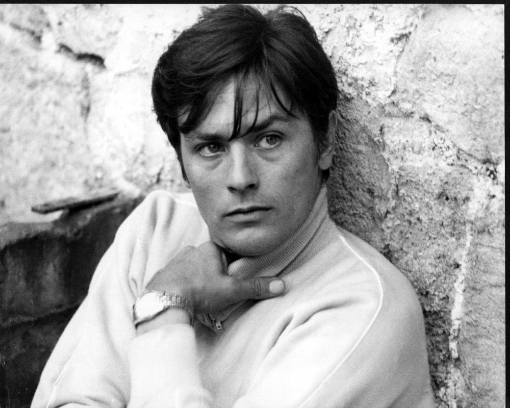 Alain Delon Leaning On Wall Black And White Photo Print (8 x 10) - Item ...