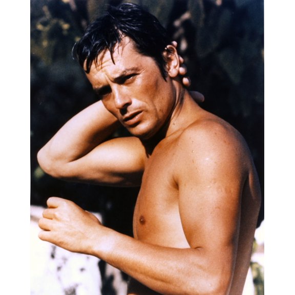 Alain Delon Posed Topless Photo Print (8 x 10)