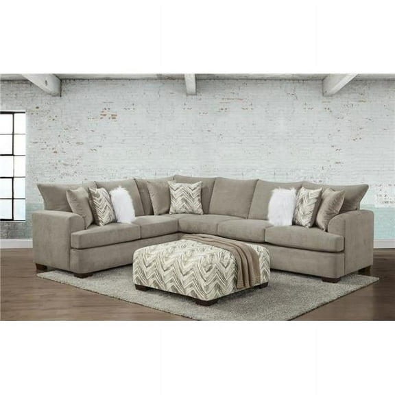 Alaina Oversized Corner Sectional, Taupe