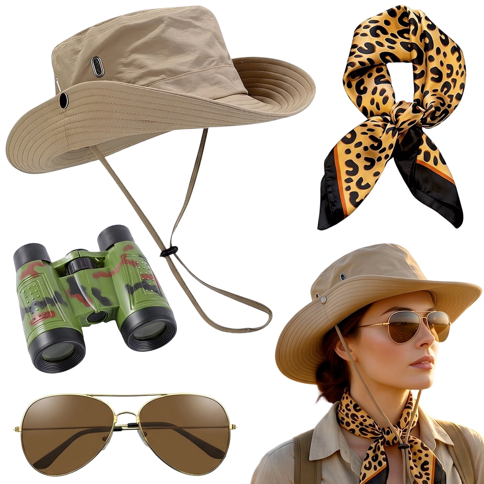Safari Costume Adult Adult Womens Wildlife Explorer Costume Jungle Safari (Halloween Fancy Dress)