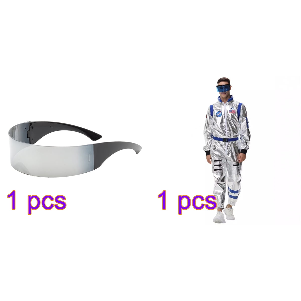 Alaiyaky Adult Astronaut Costume, Space Costume Halloween Fancy Dress ...