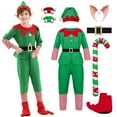 thumbnail image 1 of Alaiyaky Christmas Elf Costume Unisex Carnival Cosplay Outfit Accessory Unisex Fancy Dress Halloween Party, 1 of 7