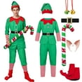 thumbnail image 1 of Alaiyaky Christmas Elf Costume Unisex Carnival Cosplay Outfit Accessory Unisex Fancy Dress Halloween Party, 1 of 6