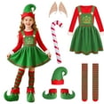 thumbnail image 1 of Alaiyaky Christmas Elf Costume Unisex Carnival Cosplay Outfit Accessory Unisex Fancy Dress Halloween Party, 1 of 10