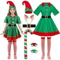 thumbnail image 1 of Alaiyaky Christmas Elf Costume Unisex Carnival Cosplay Outfit Accessory Unisex Fancy Dress Halloween Party, 1 of 9