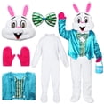 thumbnail image 1 of Alaiyaky Easter Bunny Costume Adult, Rabbit Costume with Vest Rabbit Bow Tie, Rabbit Onesie Costume for Easter Fancy Dress Costume, 1 of 12