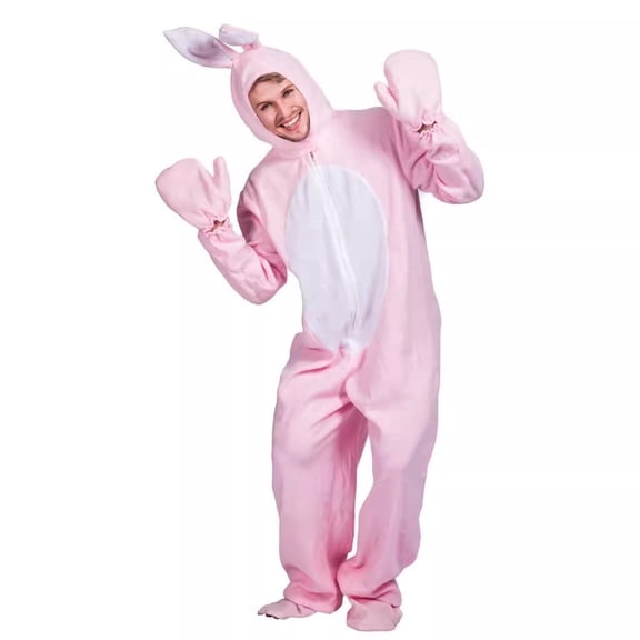 Alaiyaky Easter Bunny Costumes Adult, Rabbit Onesie Pyjamas, Cartoon Animal Jumpsuit, Pink Bunny Onesie for Easter Cosplay