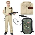 thumbnail image 1 of Alaiyaky Ghost Hunter Costume for Adult, Jumpsuit and Inflatable Backpack, Beige, Perfect for Halloween, Groups, and 80s Theme Fancy Dress Events Proton Pack, 1 of 8