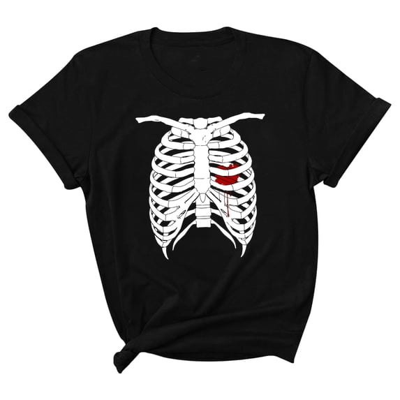 Alaiyaky Halloween Shirt for Men Women Halloween Party T-Shirt Halloween Pumpkin Bat Shirts Skeleton Body Print Tee Unique