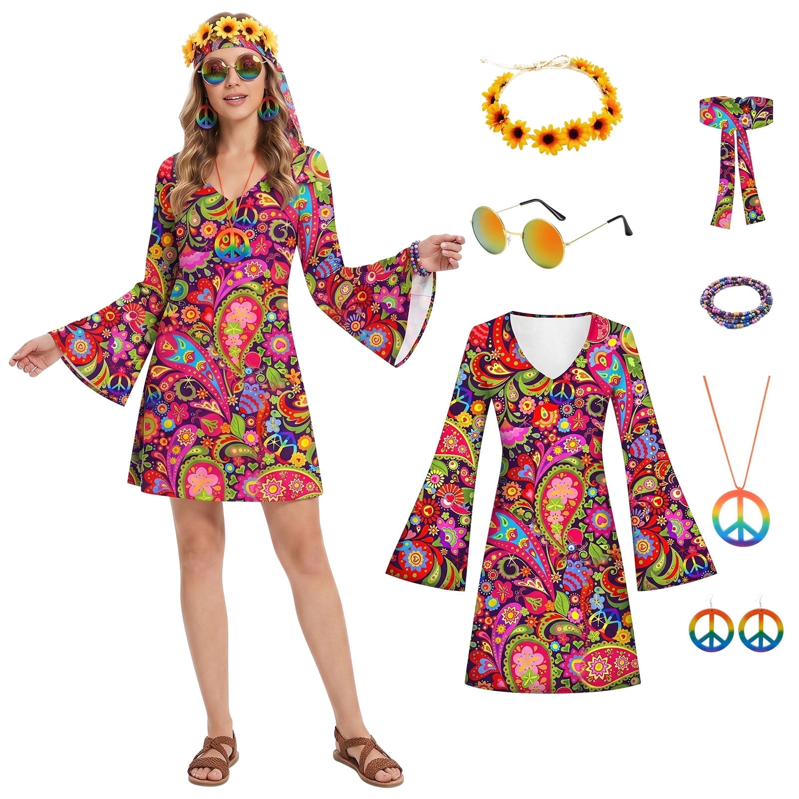 ladies 70s fancy dress Womens Costumes for Party & Occasions female 70s outfits