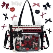 Alaiyaky Ita Bag, Pin Display Bag with Insert and Accessories, Kawaii Anime Pin Display Crossbody Shoulder Messenger Bag, Y2k Aesthetic Trendy