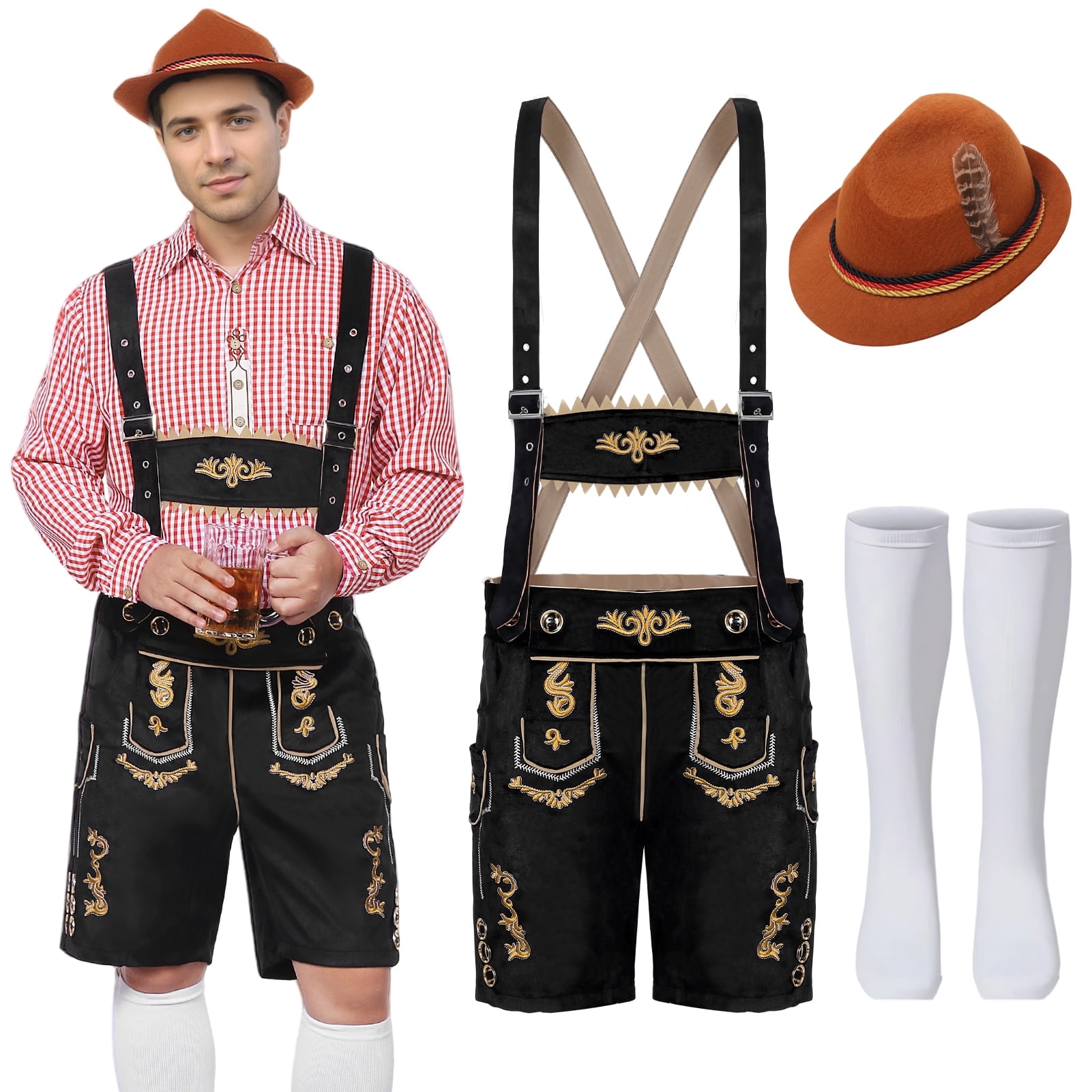Alaiyaky Oktoberfest Costume Men Lederhosen Beer Costume Outfit Men for — free download
