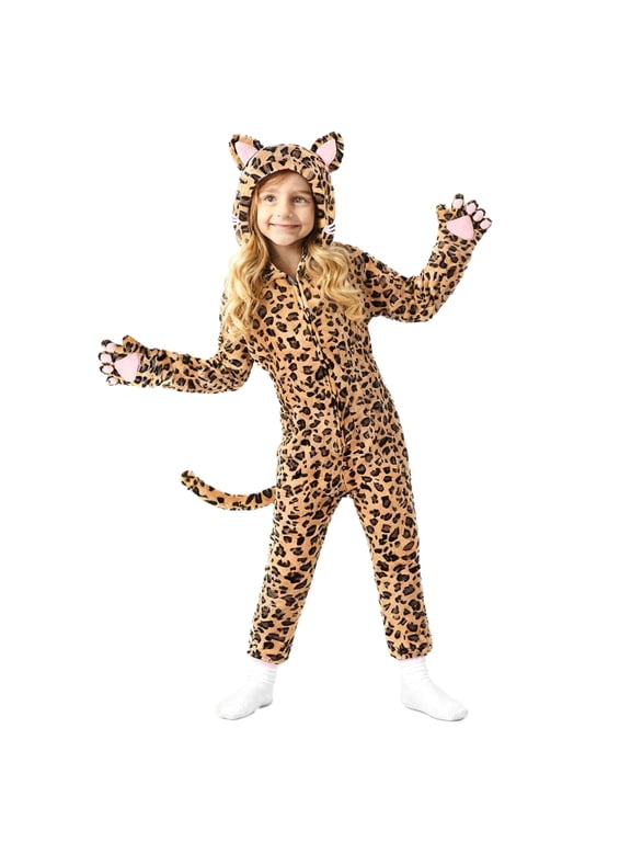 Onesie Costume Cheetah Onesie Pajamas Leopard Cosplay Animal Pajamas Halloween Cosplay Sleepwear