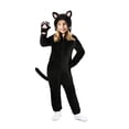 thumbnail image 1 of Alaiyaky Onesie Black Cat Onesie Pajamas for Halloween Cat Costume Cosplay One-Piece Sleepwear Christmas Sleepwear, 1 of 6
