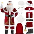 thumbnail image 1 of Alaiyaky Santa Claus Costume Adult Men, Luxury Santa Suit Santa Outfit Christmas Fancy Dress Men Xmas Plus Sized Christmas Party, 1 of 7