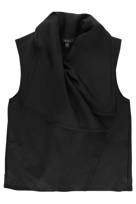 Alala Womens Draped Vest Black M, Color: Black