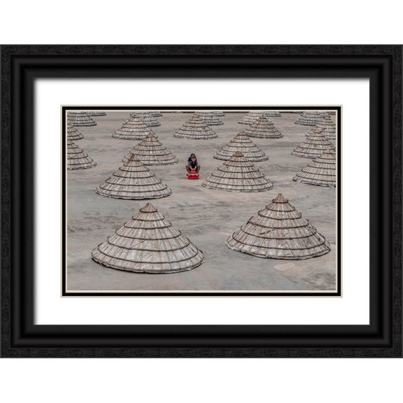 Alam Khan, Rakibul 14x11 Black Ornate Wood Framed with Double Matting Museum Art Print Titled - Chatal Story