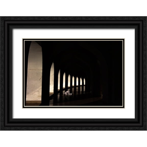 Alam Khan, Rakibul 14x11 Black Ornate Wood Framed with Double Matting Museum Art Print Titled - Pray For Allah