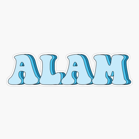 Alam Minimal Word Art Sticker