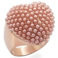 thumbnail image 1 of Alamode 1W059-5 Rose Gold Brass Ring with Synthetic Pearl, Rose - Size 5, 1 of 1