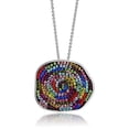thumbnail image 1 of Alamode 3W071 Women Rhodium Brass Pendant with Top Grade Crystal in Multi Color, 1 of 1