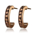 thumbnail image 1 of Alamode 3W1140 Women IP Coffee Light Brass Earrings with Top Grade Crystal in Light Coffee, 1 of 1